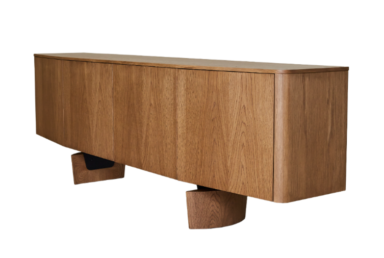 Balcão Andorra Madeira Carvalho 220x45x79cm 4 Portas