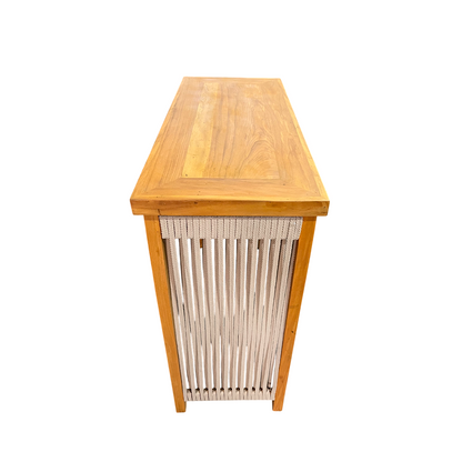 Lux Sideboard 120x50cm Solid Wood and Nautical Rope