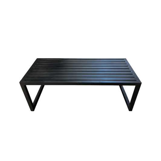 Banco Volt sem Encosto 130cm Alumínio Ripado Cor Preto
