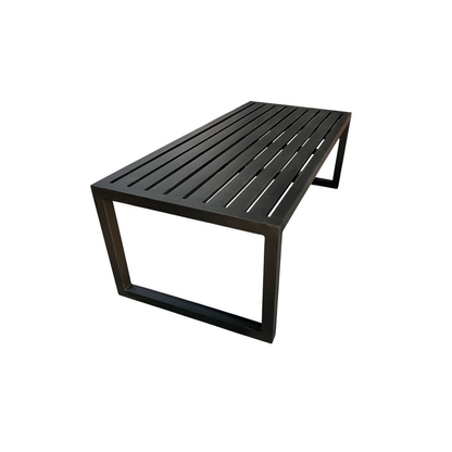 Banco Volt sem Encosto 130cm Alumínio Ripado Cor Preto