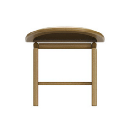 Banco Monaco Madera Canela Asiento Tapizado Tela 141 180X47X48cm