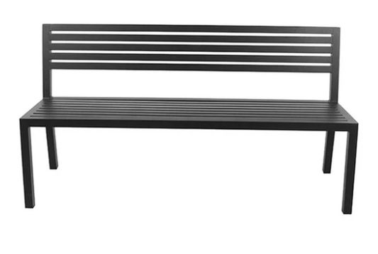 Banco VOLT sem Braço 130cm Alumíno Ripado Cor Preto