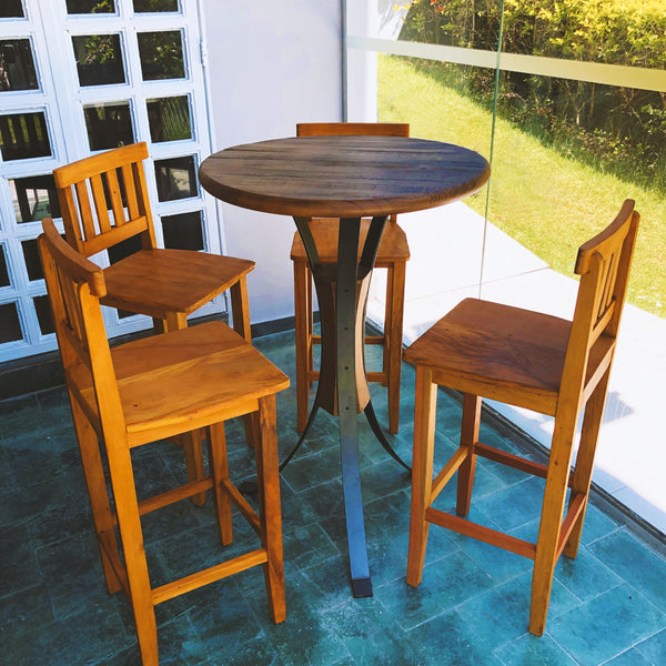 Ambiente 2 com Taburete de minería de madera maciza
