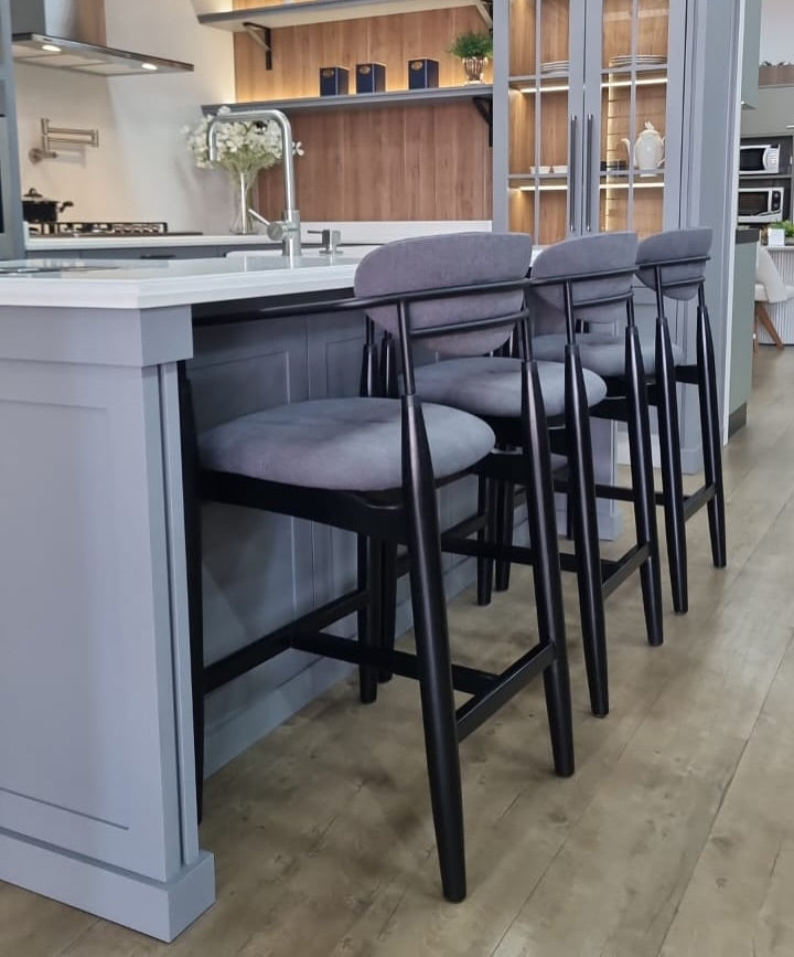 Taburete Moana Madera 60 Asiento Tapizado BR5000