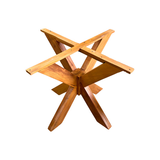 Star Table Base 70x70x75cm Solid Wood Beam 8x4cm
