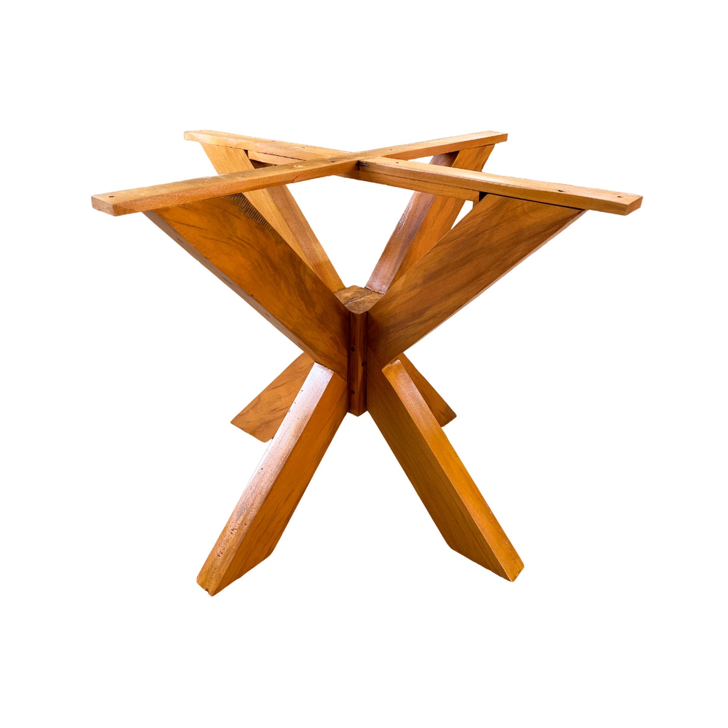 Base Mesa Estrella 70x70x75cm Viga Madera Maciza 8x4cm