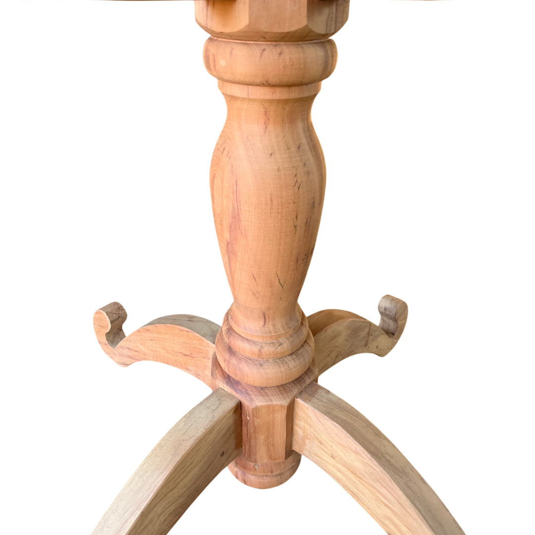 Base de Mesa de Jantar Clássica Madeira Maciça 65x65cm para Tampo 120cm