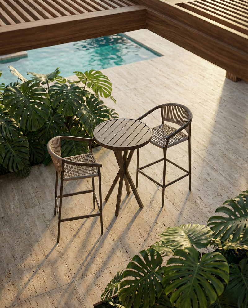 Gramado Bistro Table 60cm Aluminum Black Color