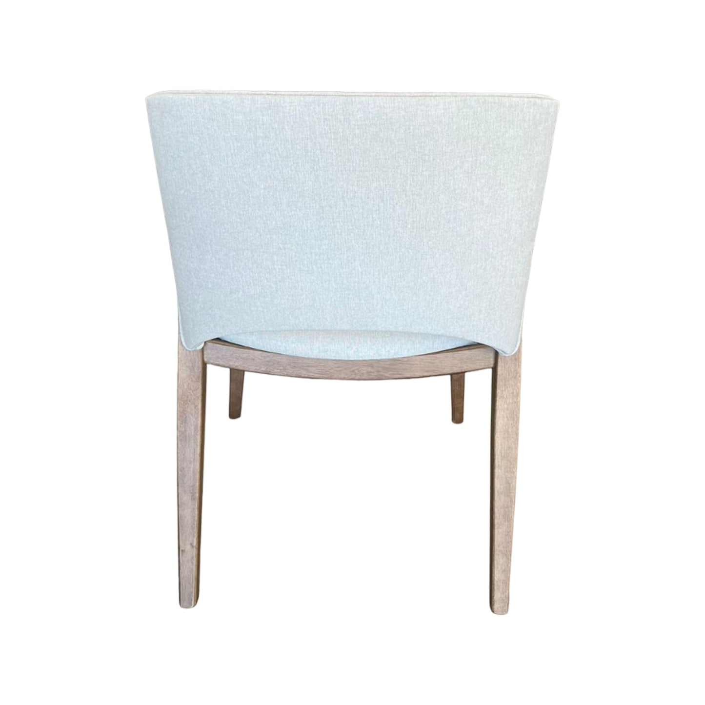 Maisa Wooden Chair with Light Gray Linen Upholstery