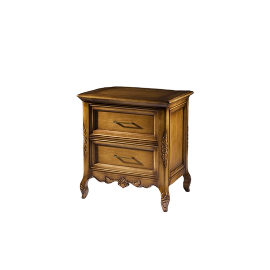 Mesa Auxiliar Mesita De Noche De Lujo 64x47x71cm Madera Envejecida