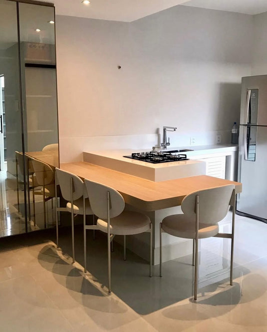 Cadeira Arya Aço Silver Tecido A