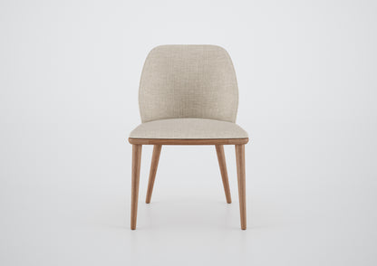 Silla Ginga con Brazo Respaldo de Madera Natural Canela y Asiento Tapizado en Tela G.2-348