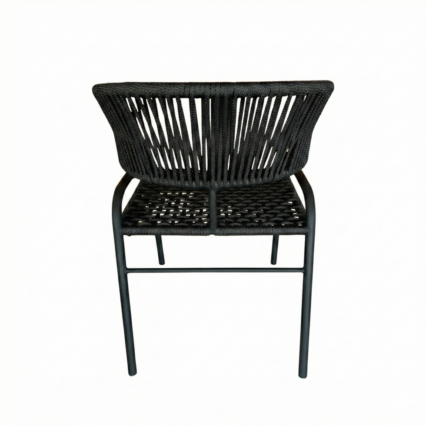 Cadeira Deka Alumínio Cor Preto Corda Náutica Cor Preta