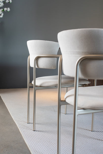 Cadeira Dion Aço Champagne Tecido A
