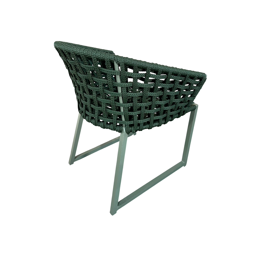 Silla Aluminio Oro Color Negro Cuerda Náutica Color Negro