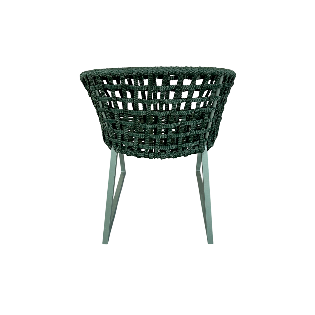 Silla Aluminio Oro Color Negro Cuerda Náutica Color Negro