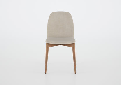 Ginga Chair with Natural Cinnamon Wood Armrests, Upholstered Fabric Backrest and Seat G.2-348