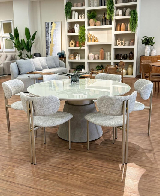 Cadeira Serena Aço Dourado Tecido A