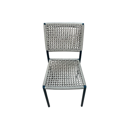 Silla Star Aluminio Color Negro Cuerda Náutica Color Negro