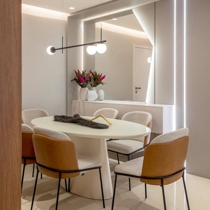 Cadeira Stella Aço Dark Tecido A