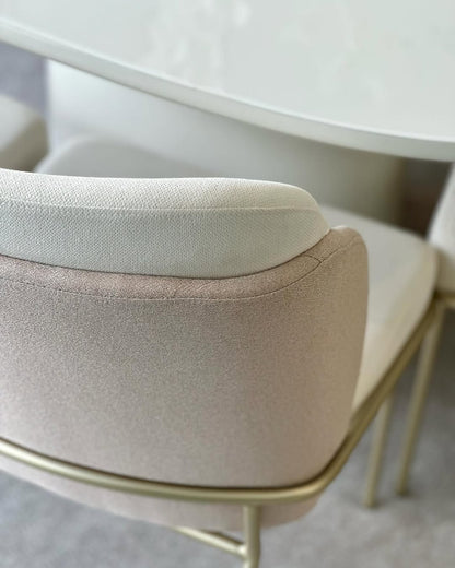 Cadeira Stella Aço Dourado Tecido A