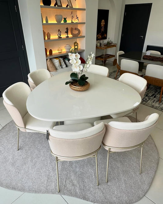 Cadeira Stella Aço Dourado Tecido A