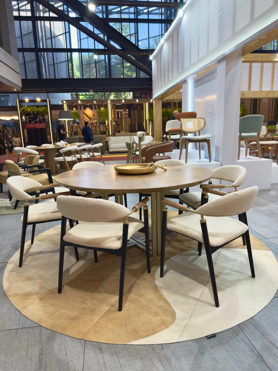 Taburete Olívia Madera 20 Asiento Respaldo Paja Hexagonal Tapizado Tela AQ8014 | Toth Móveis