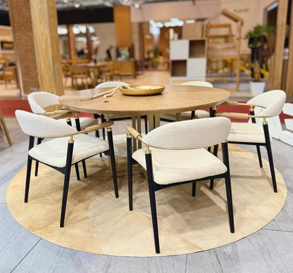 Taburete Olívia Madera 20 Asiento Respaldo Paja Hexagonal Tapizado Tela AQ8014