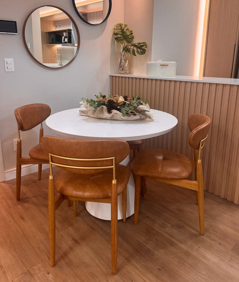 Adara Chair Natural Wood Black Metal Upholstered Fabric Seat BR6000