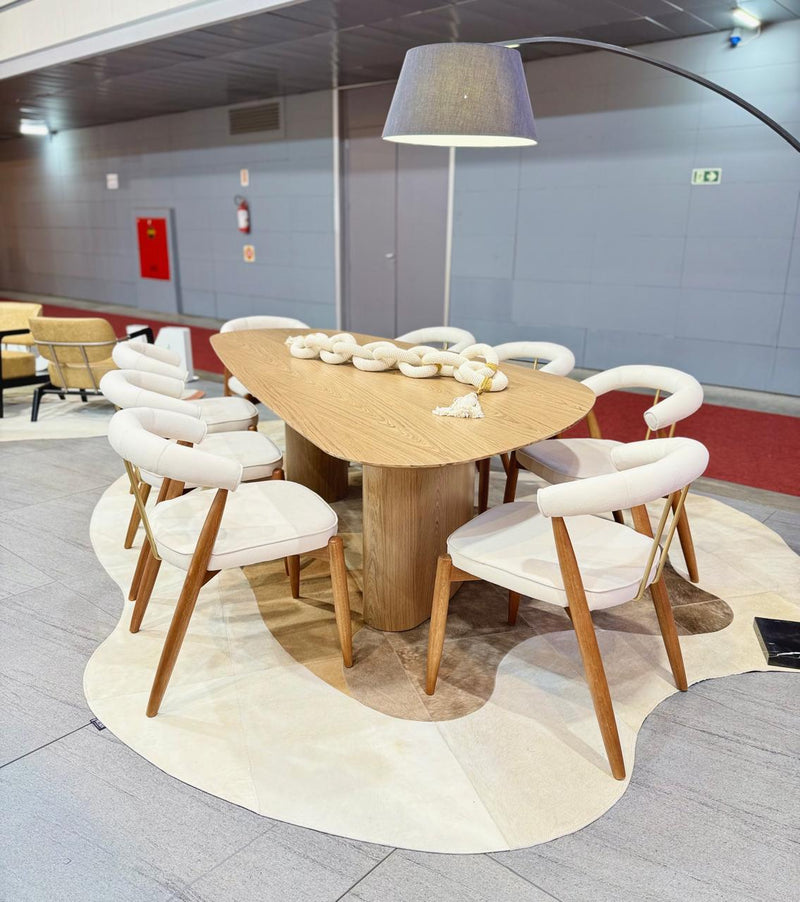 Taburete Olívia Madera 20 Asiento Respaldo Paja Hexagonal Tapizado Tela AQ8014
