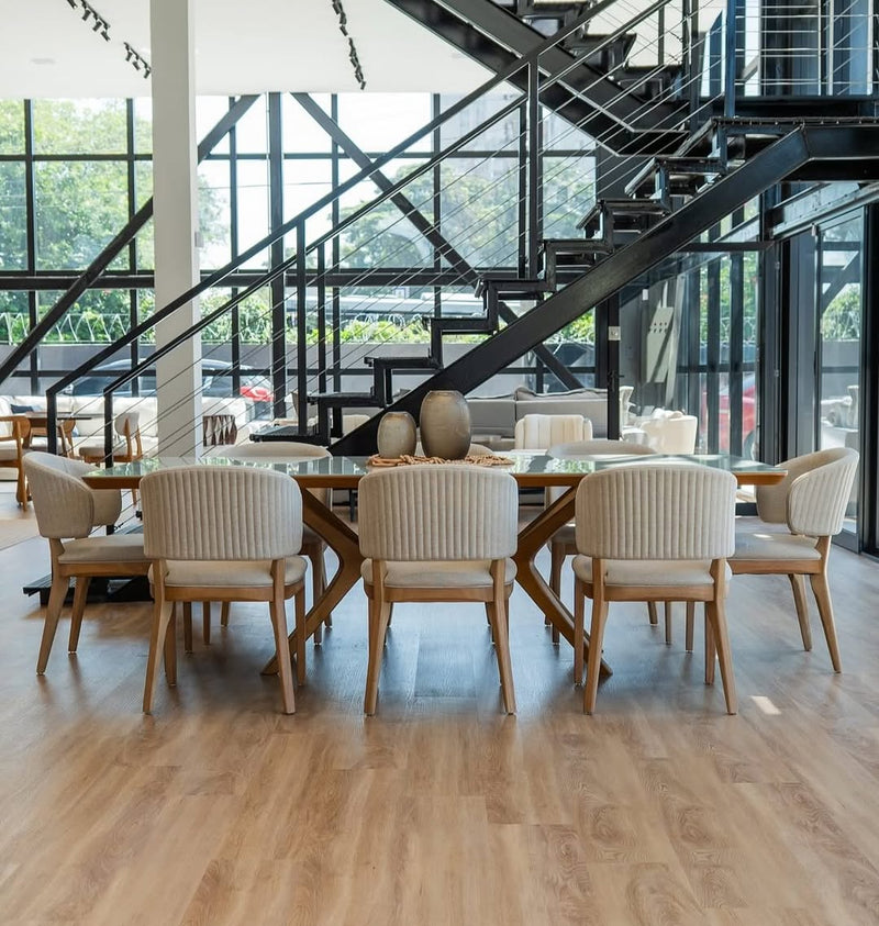 Cadeira Ester Madeira Pintura 60 Assento Estofado Tecido AA60