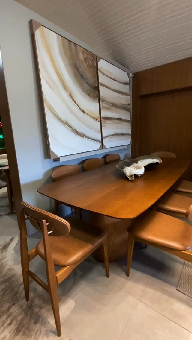 Silla Cristal Respaldo Madera Canela y Asiento Tapizado Tela 94