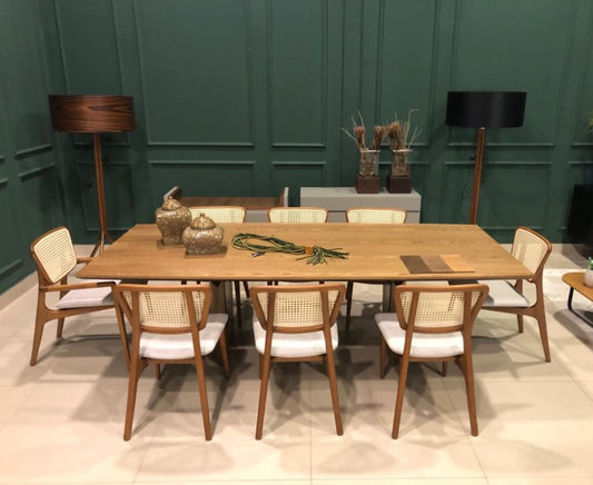 Silla Houdan Madera Canela Respaldo y Asiento Tapizado Tela 125