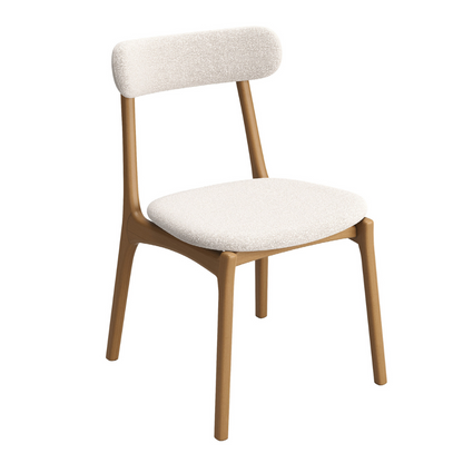 Silla Roven Madera Ebonizada Respaldo y Asiento Tapizado Tela 153