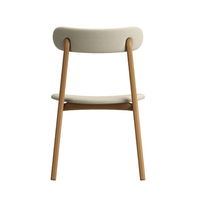 Silla Roven Madera Ebonizada Respaldo y Asiento Tapizado Tela 153