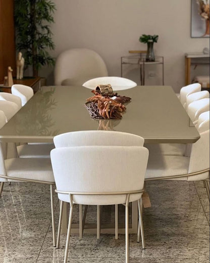 Cadeira Stella Aço Champagne Tecido A