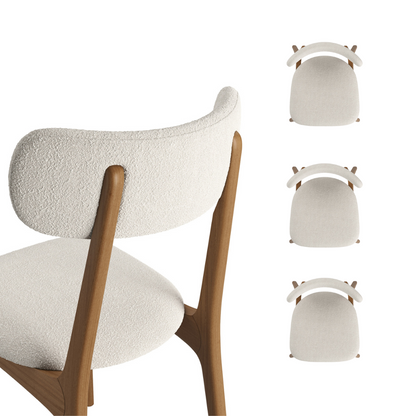 Silla Roven Madera Ebonizada Respaldo y Asiento Tapizado Tela 153