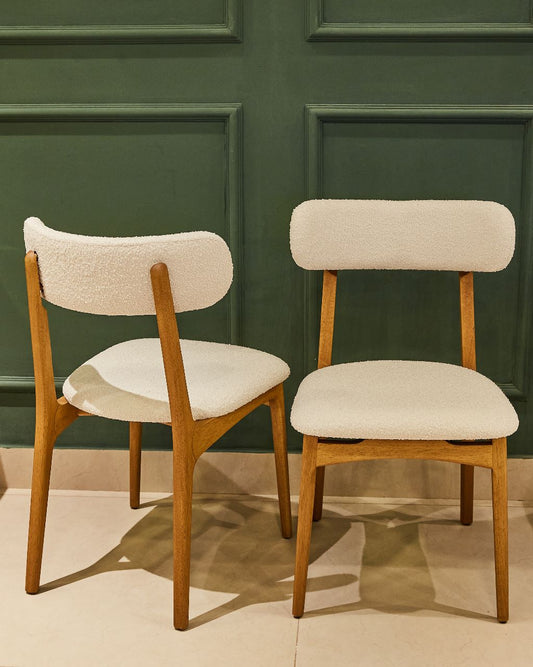 Silla Roven Madera Ebonizada Respaldo y Asiento Tapizado Tela 153