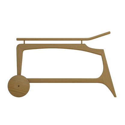 Monaco Cinnamon Wood Bar Cart