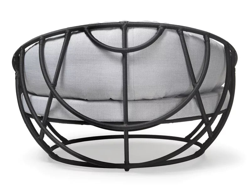 Chaise Casu G Estrutura Em Alumínio Cor Preto Corda Náutica Cor Preto Estofado Cor Cinza