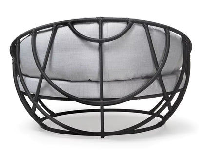 Chaise Casu G Estrutura Em Alumínio Cor Preto Corda Náutica Cor Preto Estofado Cor Cinza