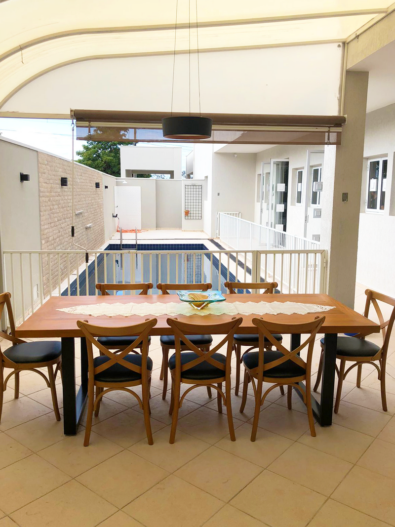 Base Mesa Micheli 130x60x75cm Tubo Hierro 8x4cm