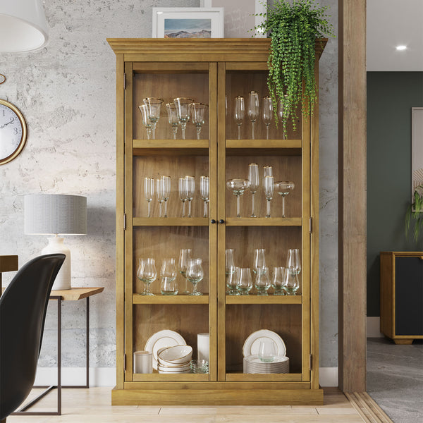 Ambiente 1 com Mueble Conejera 2 Puertas Madera con Gama Cristal Lateral 1,10x0,39x1,90m