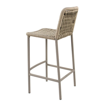 Ocean Stool Aluminum Champagne Color Nautical Knitting Ramie Color