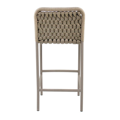 Ocean Stool Aluminum Champagne Color Nautical Knitting Ramie Color