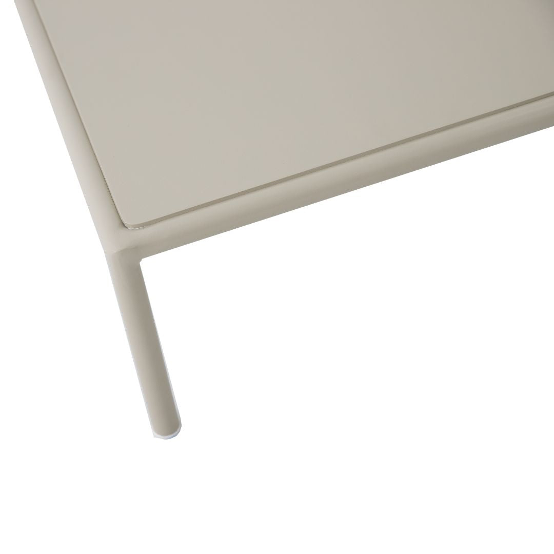 Dallas Side Table 85x50cm Aluminum Beige Color