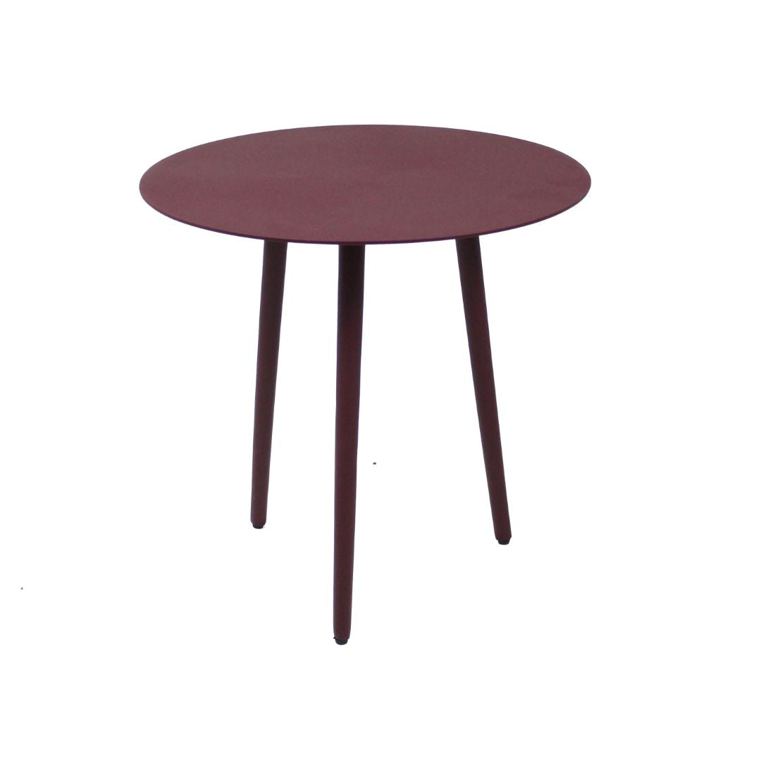 Mesa Auxiliar Point 50cm Aluminio Color Burdeos
