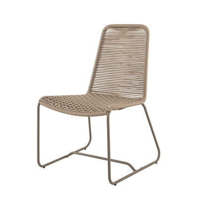 Silla Beirut Color Aluminio Fendi Cuerda Náutica Color Arena