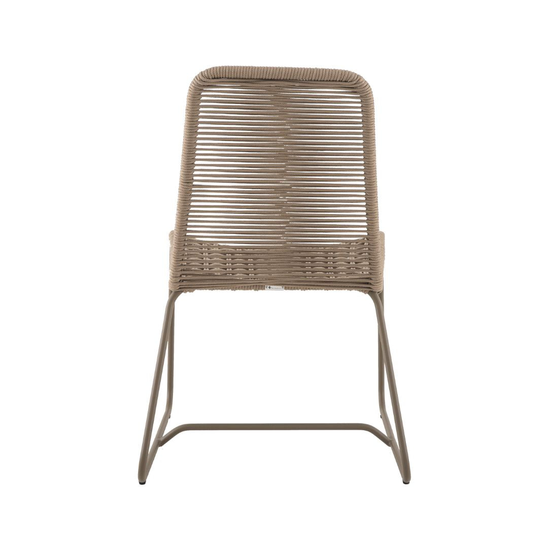 Silla Beirut Color Aluminio Fendi Cuerda Náutica Color Arena