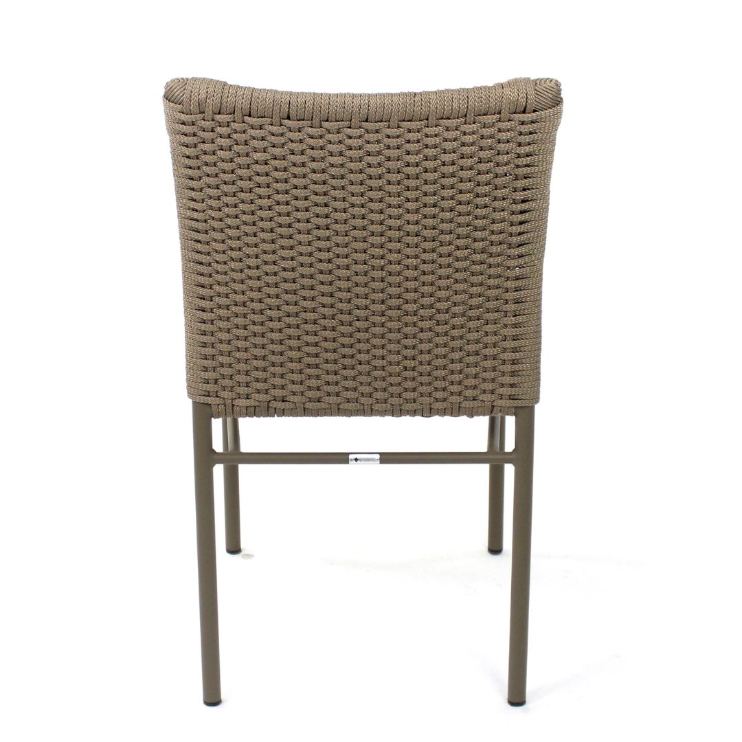 Silla Panamá Color Aluminio Fendi Cuerda Náutica Plana Color Ramio
